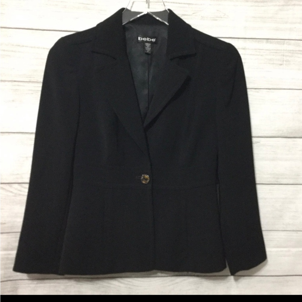 Bebe Vintage black one-button blazer size 2P (w228)